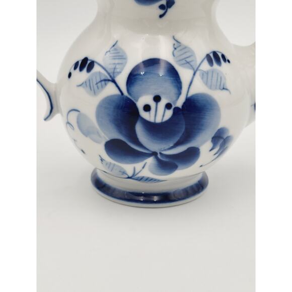GZHEL Russian Porcelain Coffee Tea Pot Vtg 7.5" - Picture 5 of 11